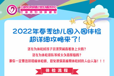 2022年春季幼儿园入园体检开始了!